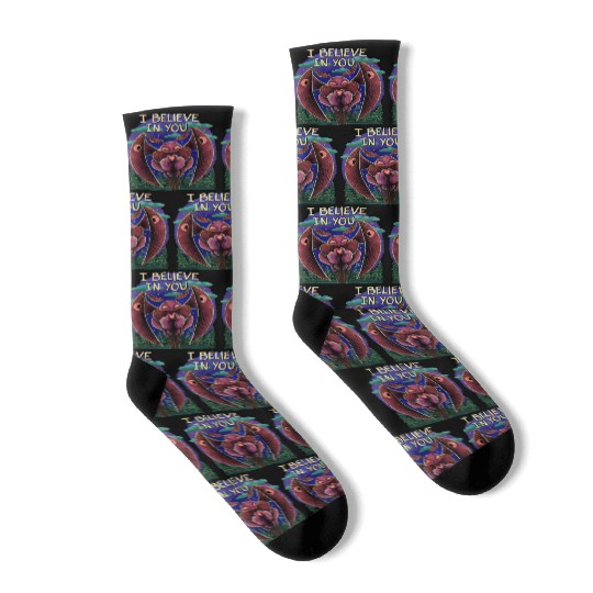 The Mothman Cryptid believe in you cute creature Socks