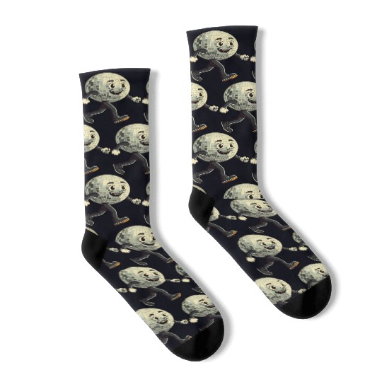 Disco Ball Walking - Retro Funk in Motion Socks