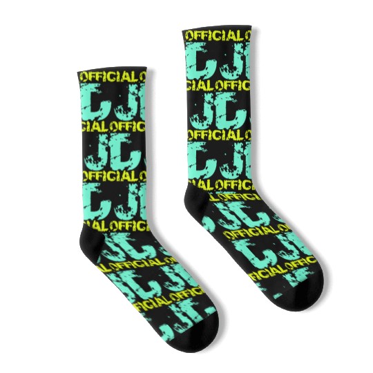 Cool Official DJ Club Music Party Stamp Graffiti Socks