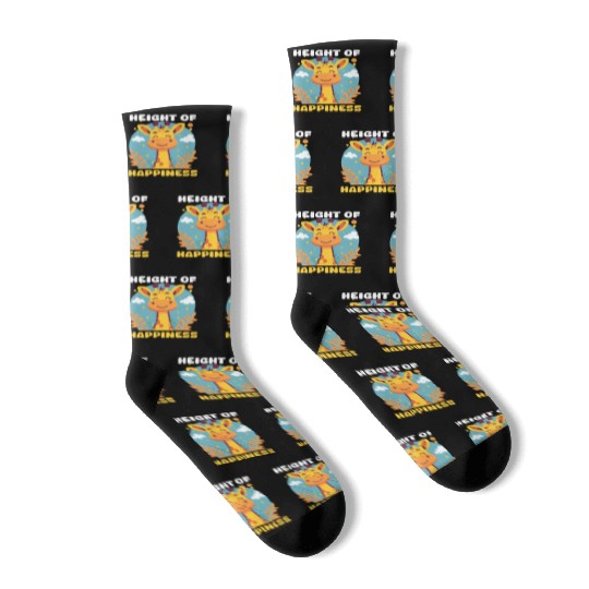 Giraffe Height Of Happiness Socks
