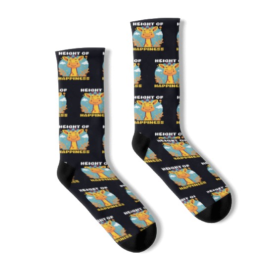 Giraffe Height Of Happiness Socks