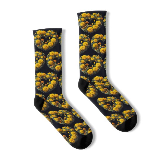Marigold Flowers Socks