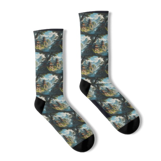 Peaceful Pagoda Socks