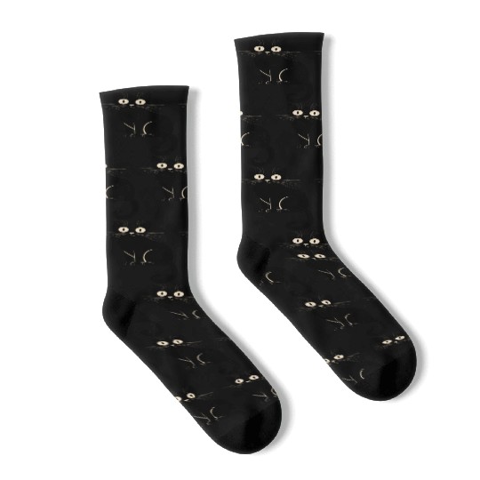Mystical Black Cat Lover Socks