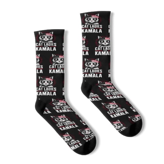 Kamala Harris Cat Ladies 2024 Socks