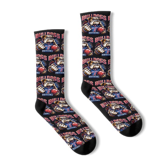 Bulldogs Mascot Back To School Team Spirit Socks