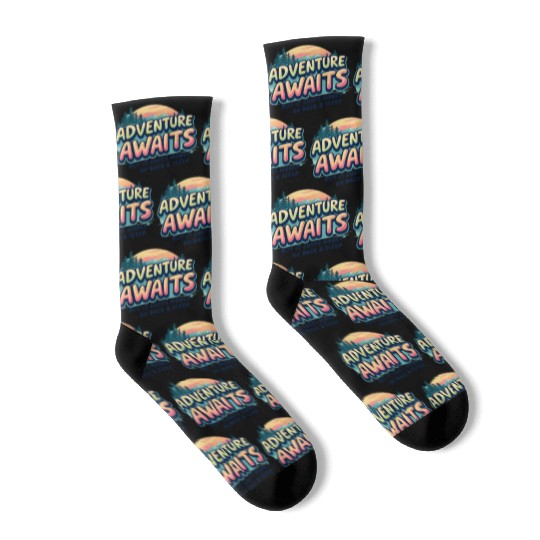 Adventure Awaits, But It Costs Money –Funny Travel Socks