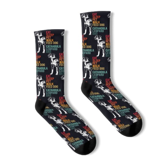 Funny Dog Owner Humor Catahoula Leopard Dog Socks