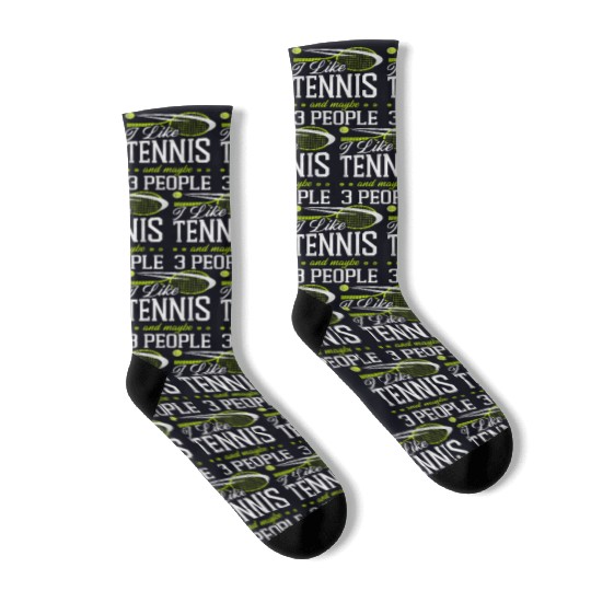 Funny Tennis Player Racket I Like Socks