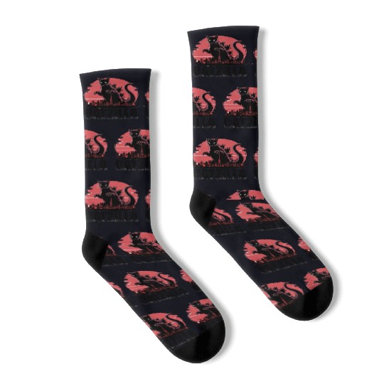 Catzilla: Fierce Feline Monster Socks