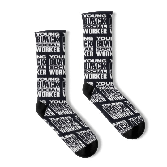 Young Black Social Workers Socks