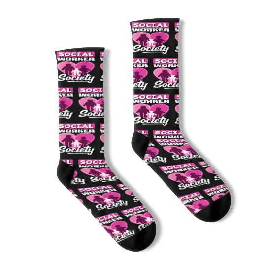 Social Worker Society Heart Family Socks