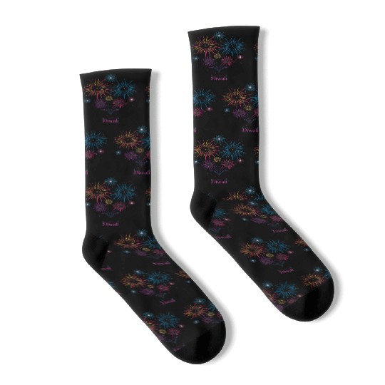 Joyous Fireworks for Diwali Festival Socks