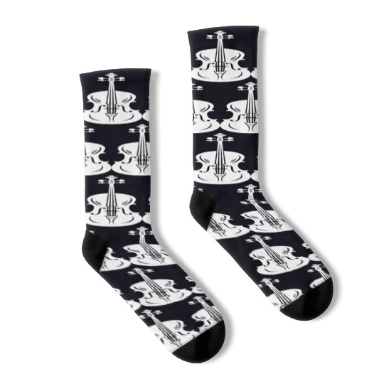 Violin Drawing Socks