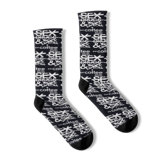 sx Drugs Rock & Roll Coffee LIKE US ON FB # Socks