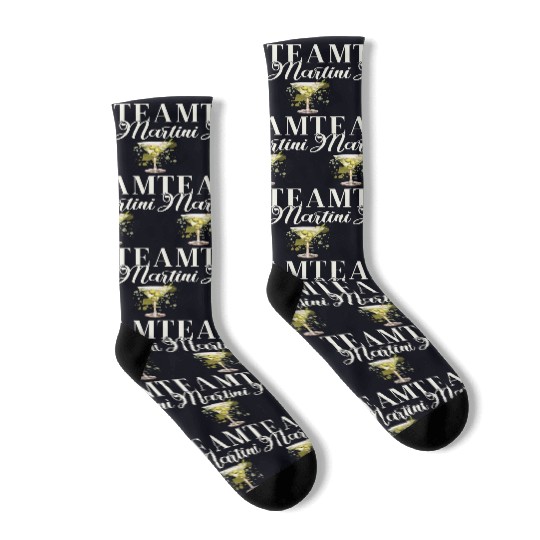 Team Martini Cocktail Bartender Socks