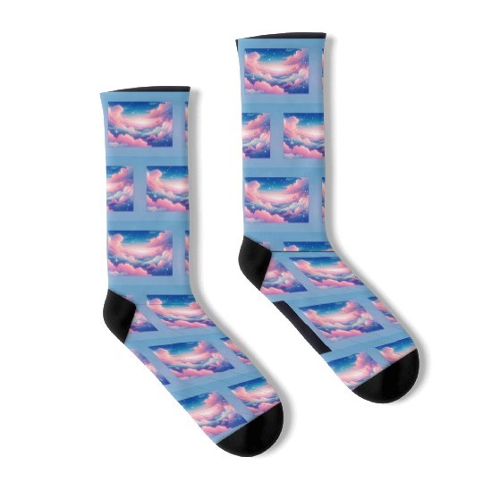 pastel cloud Socks