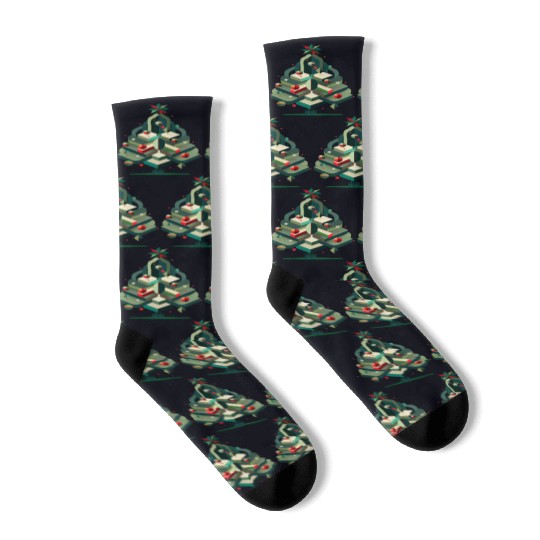Modern Christmas tree - elegance for the holidays Socks
