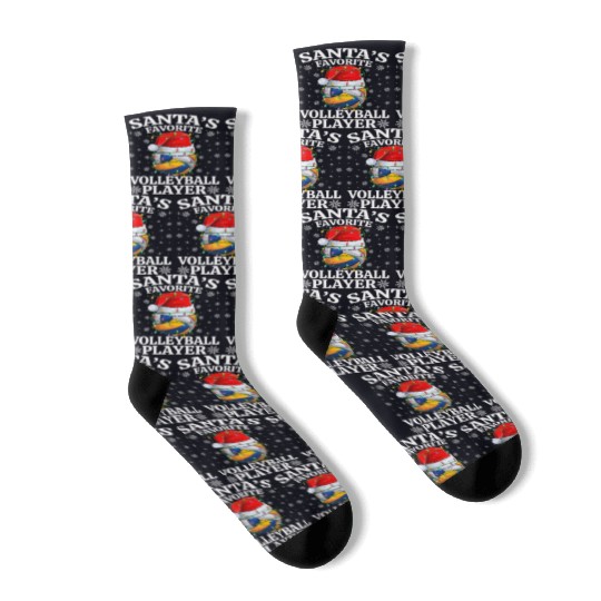 Santa's Favorite Volleyball Player Socks