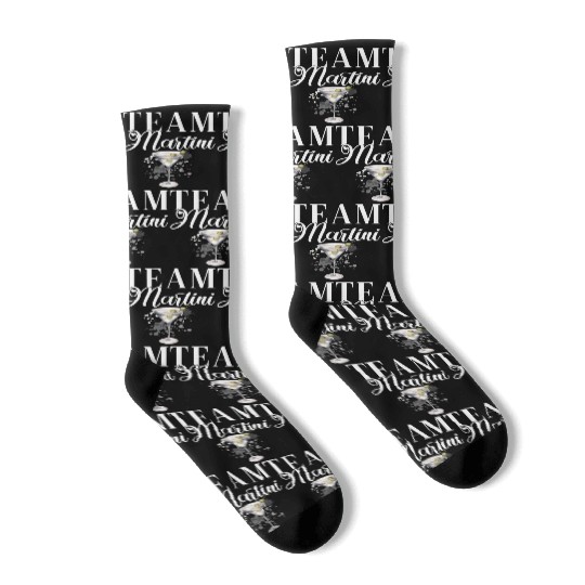 Team Martini Cocktail Bartender Socks