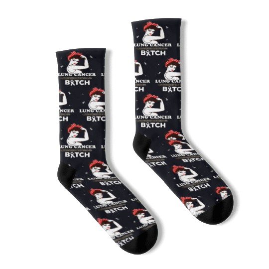 Lung Cancer You Picked The Wrong Bitch Funny Gifts Socks