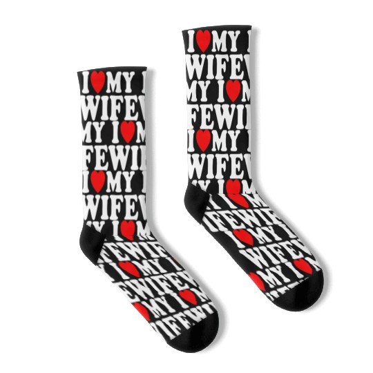 I Love My Wife Funny Husband Novelty Mens Socks