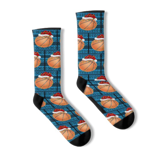 Basketball Christmas Lights Socks