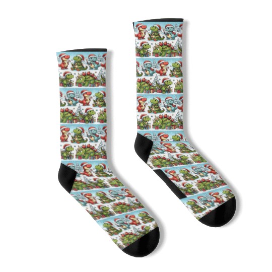 Dinosaurus Christmas , gifts Socks