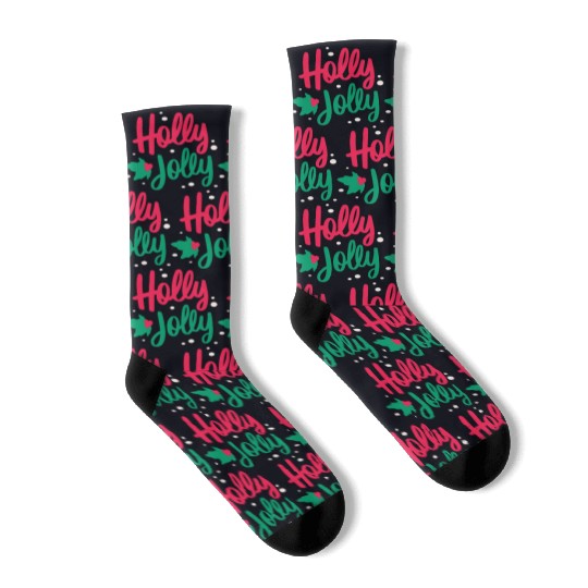 Christmas Holly Jolly Socks