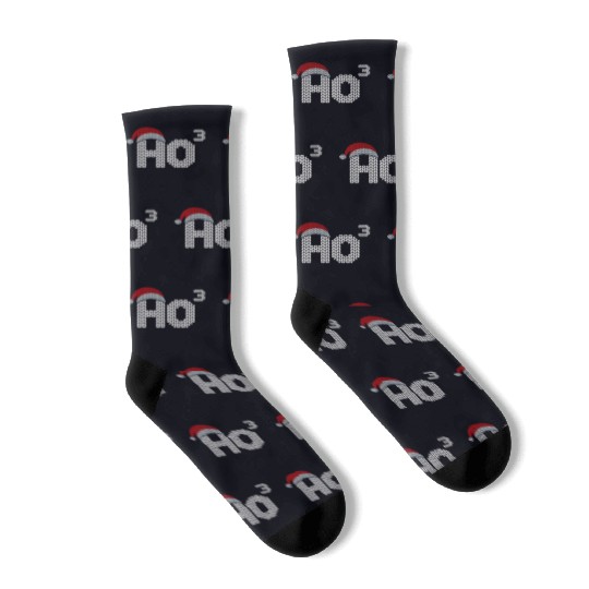 Ho Cubed Funny Christmas Math Teacher Ho Ho Ho Socks