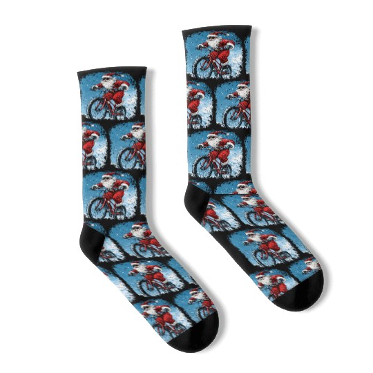Biker Christmas Socks