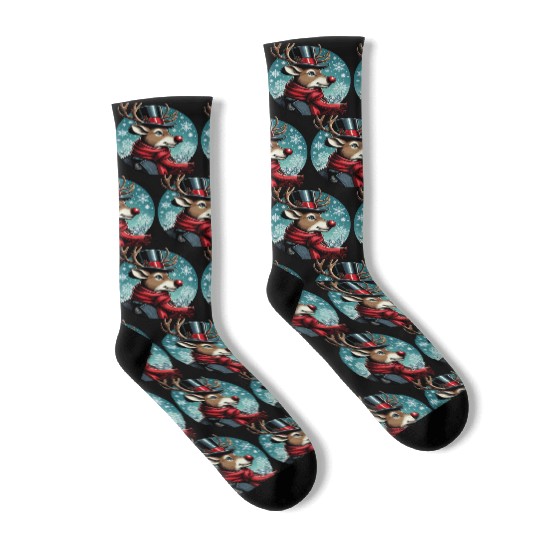 Vintage Red-Nosed Reindeer: Perfect For Christmas Socks
