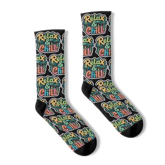 Relax and Chill: Positive Quote Socks