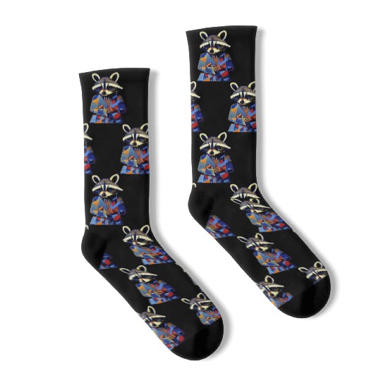 Raccoon businessman Socks