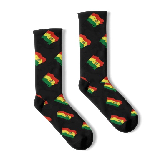 Flag Bolivia man running Socks