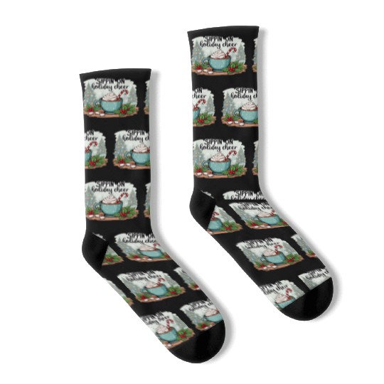 Sippin' On Holiday Cheer Hot Cocoa Socks