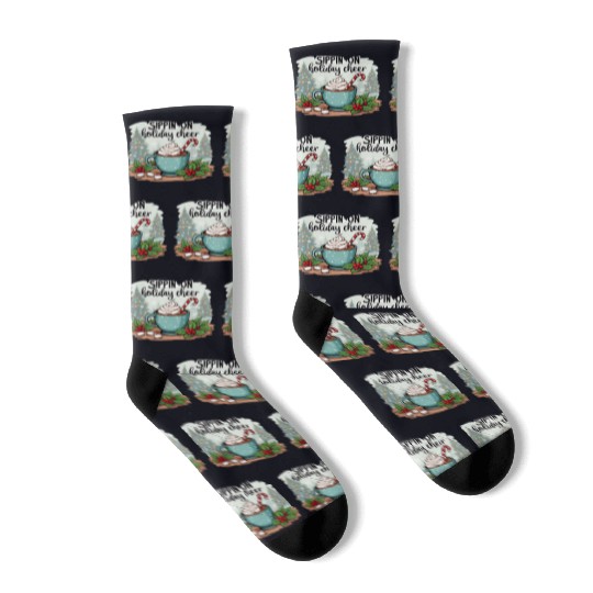 Sippin' On Holiday Cheer Hot Cocoa Socks