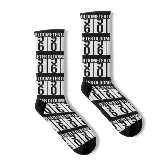 Oldometer Odometer Funny 60th Birthday 60 yrs Joke Socks