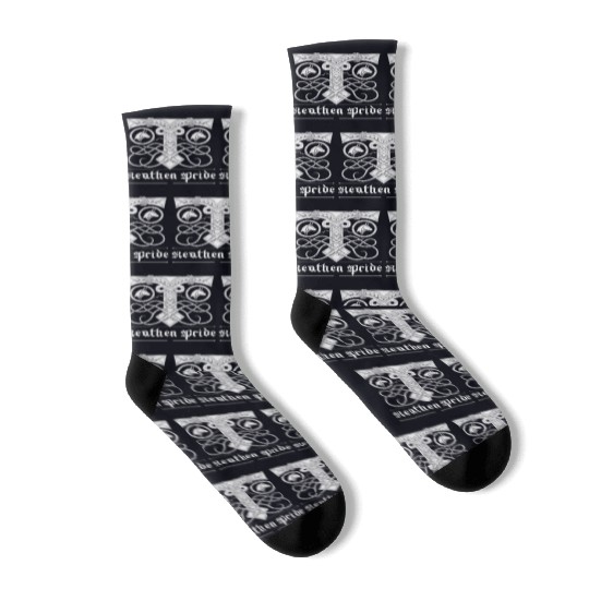 Asatru Valhalla Scandinavian Pride Norsemen Viking Socks