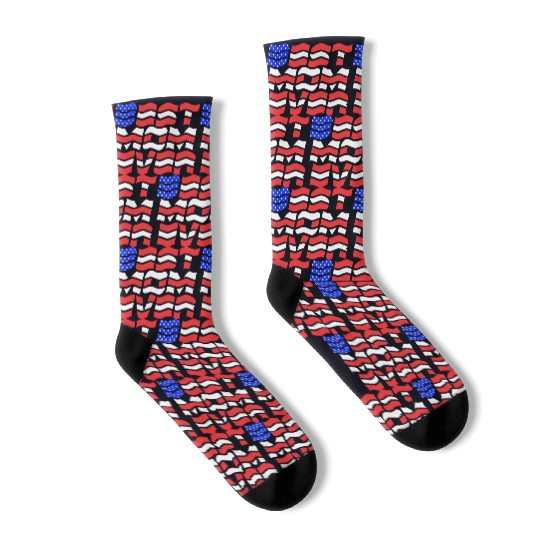 Best Mom ever US Flag Socks