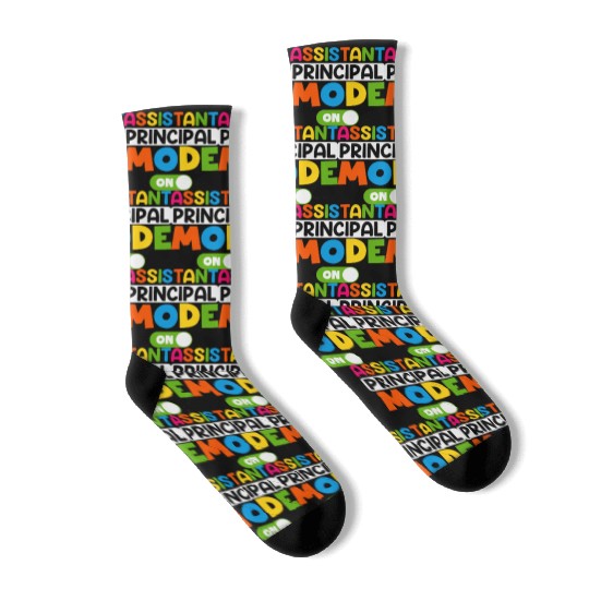 Assistant Principal Mode On 100 days of school Socks