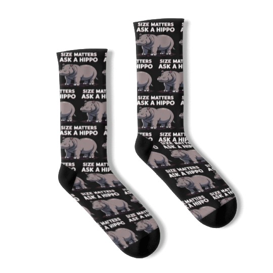 Hippo Humor Sarcastic Quotes Funny Wildlife Socks