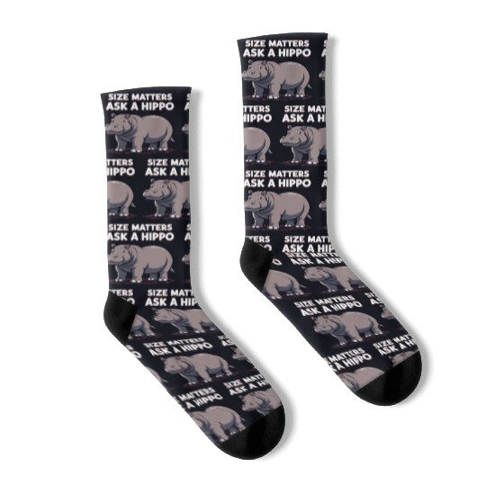 Hippo Humor Sarcastic Quotes Funny Wildlife Socks