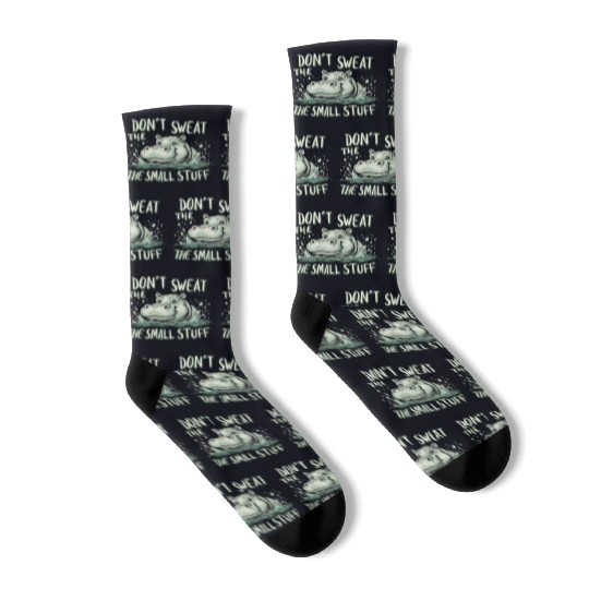 Hippo Humor Sarcastic Quotes Funny Wildlife Socks