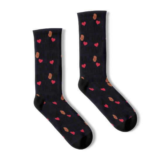 Bacon is my Valentine, My True Love Socks