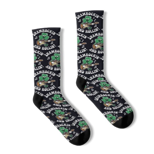 Shamrockin' and Rollin' St. Patrick's Rock & Roll Socks