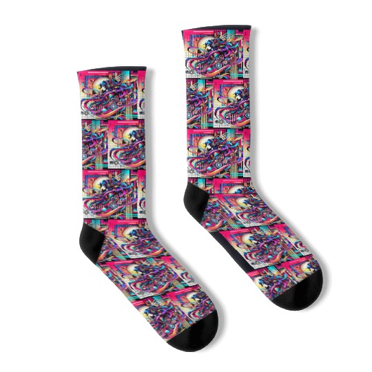 "Cyberpunk Anime Vibes" Socks