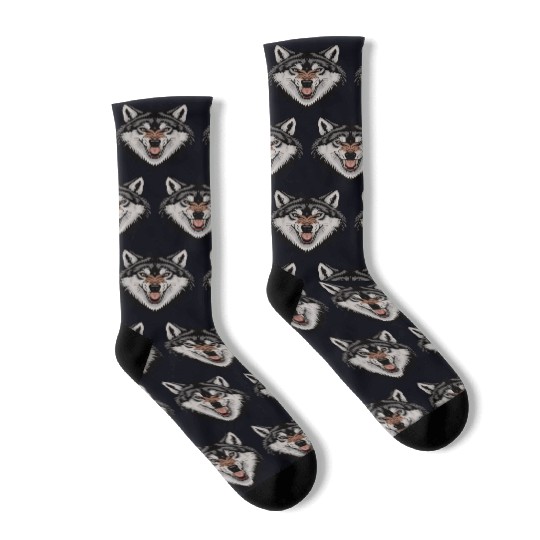 Angry wolf Socks