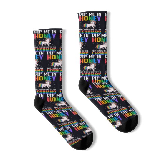 Throw Me To The Lesbians Lesbian Pride LGBTQ Socks