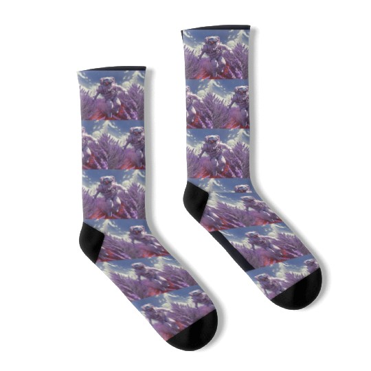 post nuclear lavender farmer Socks